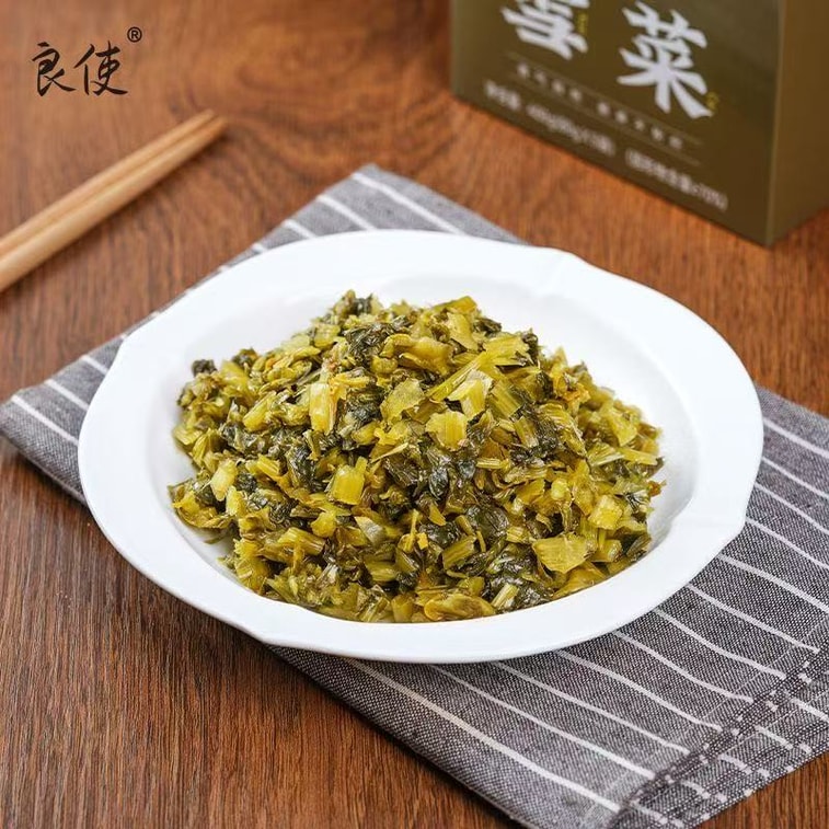 【中国直送】涼石漬け高菜 400g*、塩漬け野菜、漬物、そのまま食べられます、ご飯、饅頭、餃子、家庭用に最適（寧波産高菜漬け） 4