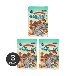 Yunnan Wild Mushroom Rice Noodles 9.52oz *3【3 Packs】【Yunnan Specialty】【Rich Mushroom Flavor】【Authentic Taste】