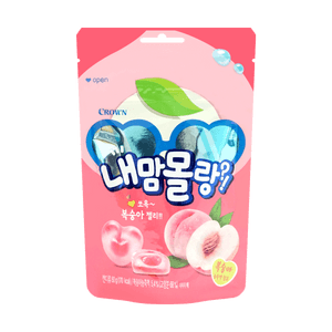 韩国CROWN皇冠 桃子味心形软糖 50g 【浓郁果香】【Q弹软糯】