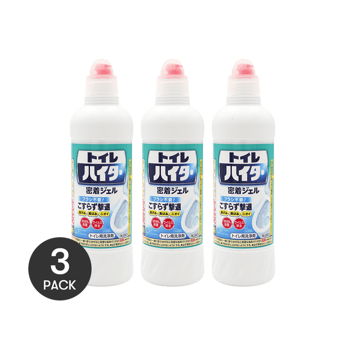 Haiter Toilet Cleaner - Power Toilet Bowl Cleaner Gel - For Cleaning and Disinfecting - Stain Removal500ml*3【Value Pack】