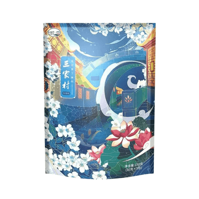 【中国直邮】 三家村 桂花莲子藕粉 杭州特产西湖莲藕粉30g*5包