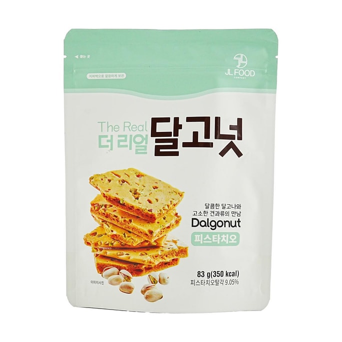 韓國JL FOOD THE REAL焦糖堅果餅 椪糖脆堅果脆餅乾 開心果味 83g