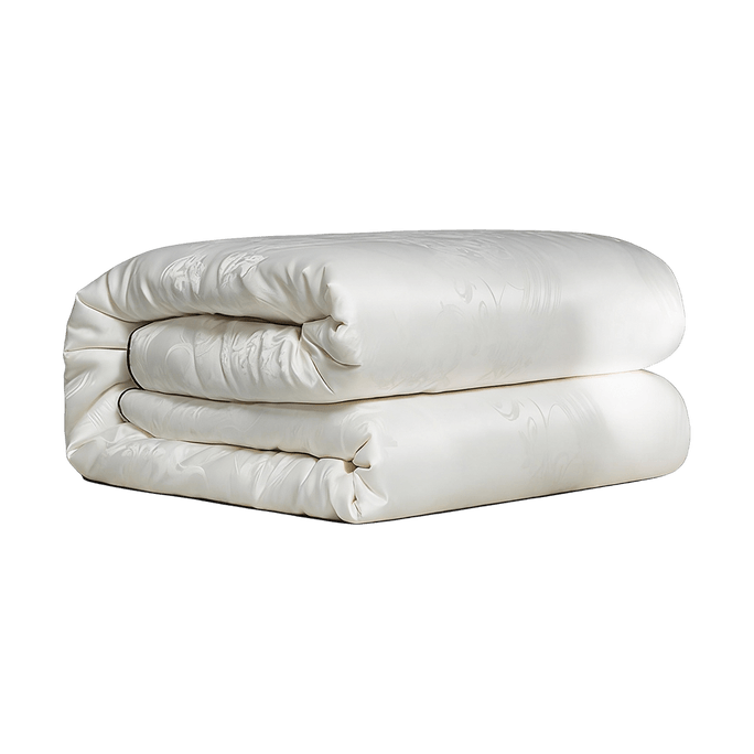 Teenie Weenie 提花蠶絲被 100%桑蠶絲填充親膚保暖雙人被芯 200*230cm