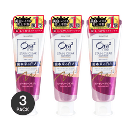 日本SUNSTAR ORA2 皓乐齿 深层清洁牙膏  鲜桃薄荷味 130g 包装随机发 *3【超值组合】