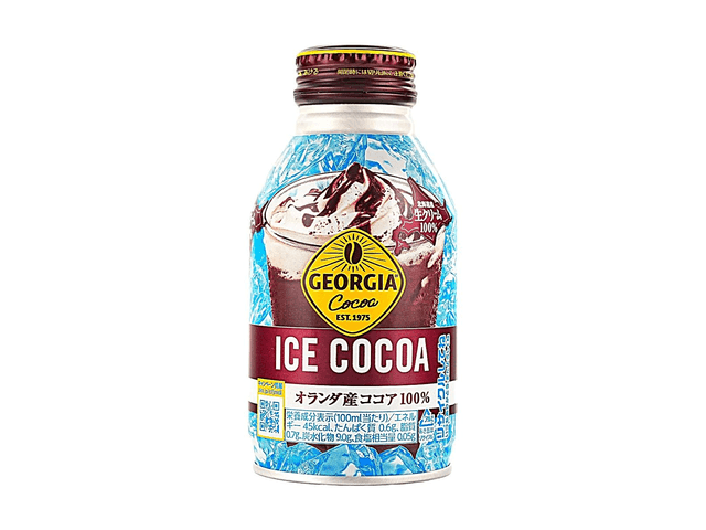 GEORGIA プレミアムアイスココアドリンク、北海道産フレッシュクリーム