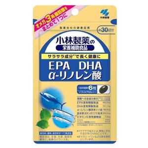 【日本直邮】小林制药kobayashi 营养补充食品 EPA DHA鱼油 α-亚麻酸 180粒装 30日份