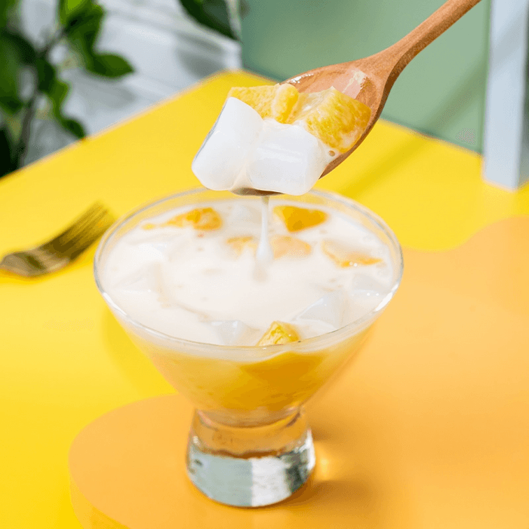 【中国直送】臨家商店 ヨーグルト 黄桃 サゴ 312g*1缶 小 ミルク 桃 缶詰 スナック デザート 3