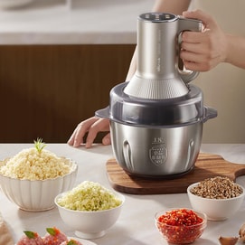 [NEW] Dual-Bucket Food Chopper & Dough Kneader - 2.5L Chopping Cup / 3.5L Kneading Cup, Model CH-5L05G48