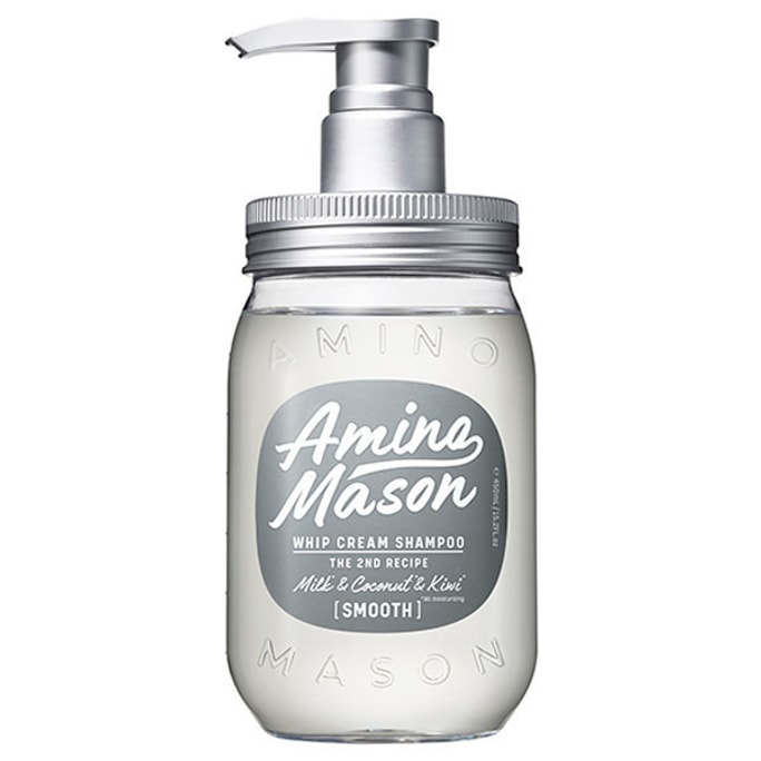 日本 AMINO MASON 平滑修復洗髮精 #牛奶&椰子&奇異果香味 450ml