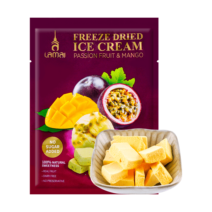 Freeze-dried ice cream passion fruit & mango 0.88oz