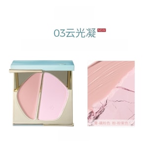 [중국 직배송] 차이탕 더블 플레이버 하이라이터 & 컨투어링 파우더 크림, 신제품 - 03 클라우드 마운틴 젤, 발색력 좋은 쉐이드 (다양한 피부톤에 적합), 매트하면서도 화사한 쉐이드, 하이라이터 크림 3g + 하이라이터 파우더 5g