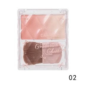 Gradation Cheeks 0.14oz 02 Peach Milk Tea Natural Glow with Brush