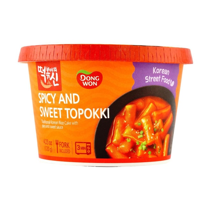 Spicy&Swt Topokki, Instant Cup Tteokbokki ,4.23 oz