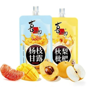 Coconut Milk Mango Sago Pomelo Autumn Pear Loquat Chewy Jelly Casual Snack 150g (75g*2 Bags)
