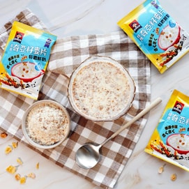 台湾版QUAKER桂格 奇亚籽麦片 特浓鲜奶味 10包 280g【可冷水冲饮】【早餐即食代餐】