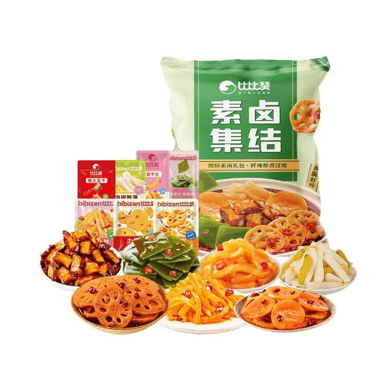 比比赞 素卤零食大礼包 卤味零食 40包 548g【内含土豆卤藕豆干海带片魔芋丝泡椒脆笋】【追剧首选】 3