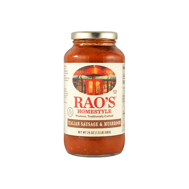 【美国有机超市最爱】RAO'S意面酱 香肠蘑菇口味 680g