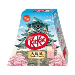 【日本直送】ネスレ キットカット 大阪城限定 桜風味 ホワイトチョコレートウエハース 10枚