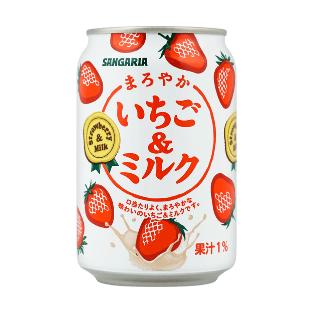 日本sangaria 红茶姬 奶茶 草莓味 265ml 1%果汁 275ml 日版
