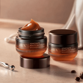 Honeymate Beauty Naturalism Eye Cream Set, 0.5oz. + 0.3oz.*3 With Massage Stick - Anti-Puffiness & Brightening