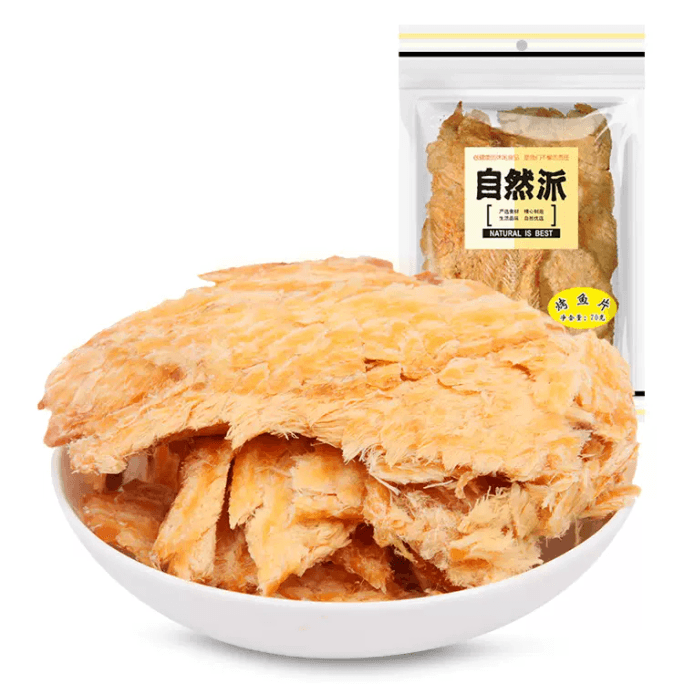 【中国直邮】自然派 烤鱼片 海鲜味70g