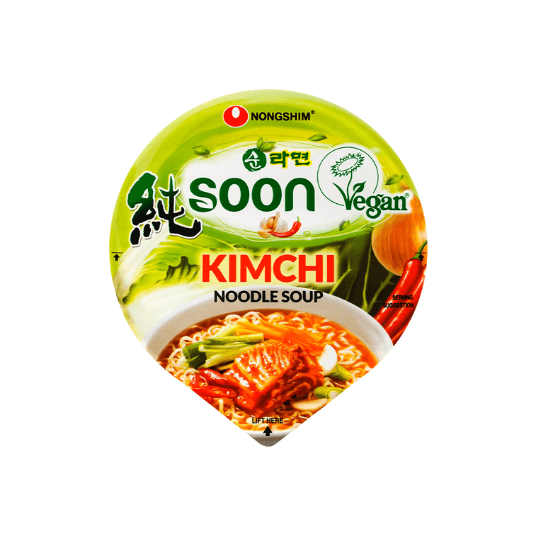 Soon Vegan Kimchi Cup Noodle, 2.65 oz 【Vegetarian】 7