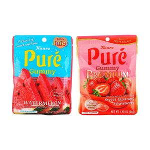 PURE Gummy Candy ウォーターメロンフレーバー+プレミアムストロベリーフレーバー 3.73 oz【2つのフレーバー 2つのコンボパック】【甘酸っぱい】