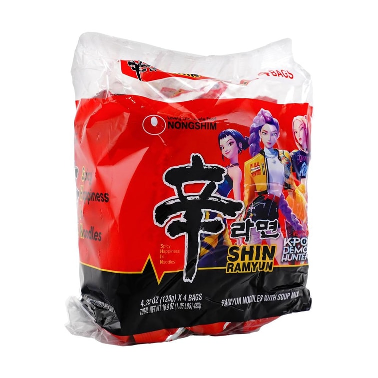 Kpop Demon Hunters Premium Shin Original Ramyun-Korean Version & US Version , 9 Bags, 38oz【Package varies】 4