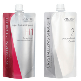 【アメリカ直送】資生堂 ヘアストレートニングクリーム＆ヘア柔軟剤セット H1 400g×2