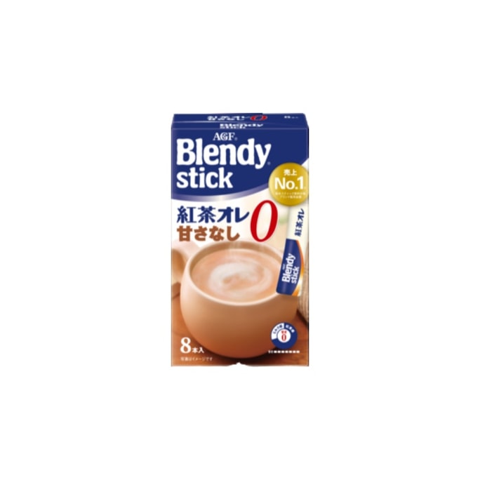 【日本直郵】 日本 AGF BLENDY系列 無糖版 紅茶拿鐵 8條裝
