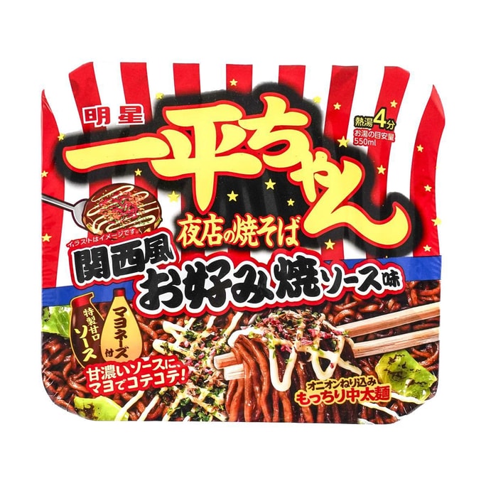 日本MYOJO明星 一平夜店炒麵 關西風味大阪燒味 122g