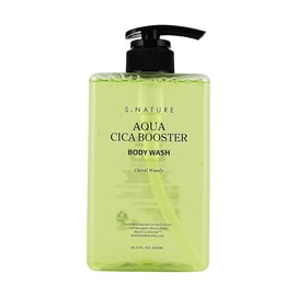 Aqua Cica Booster Body Wash, Citral Woody, 16.9 fl.oz.