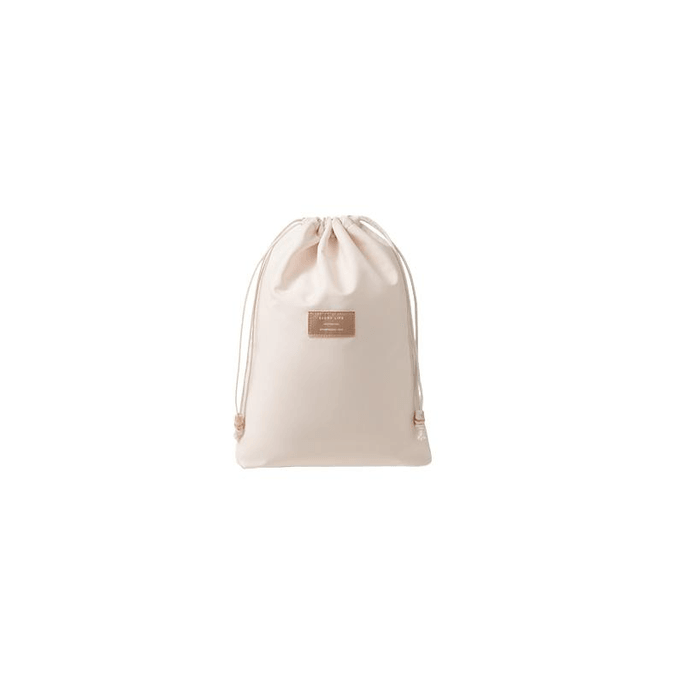 Travel Drawstring Drawstring Storage Bag M Size Apricot Color 33*27*6cm*1 Piece