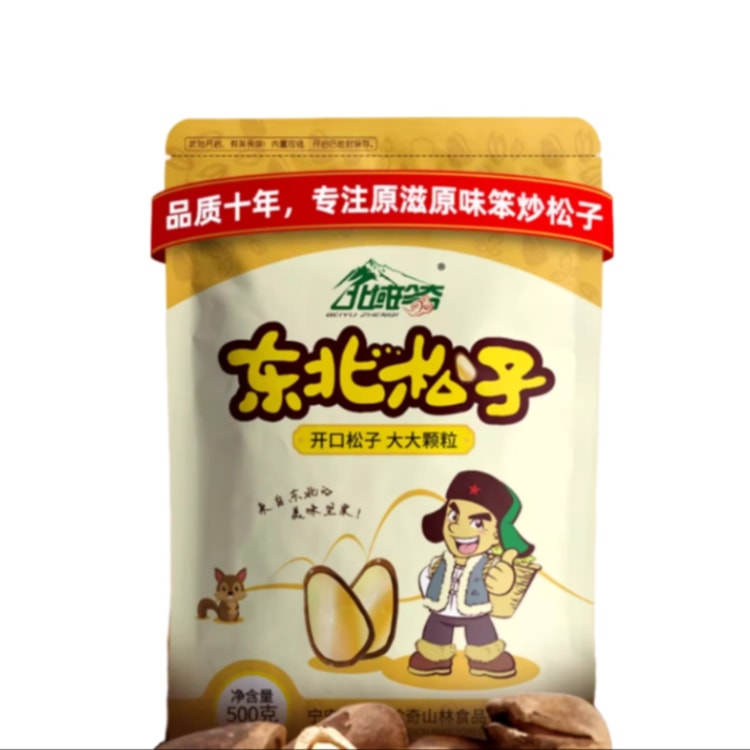 中国直邮】 北域珍奇东北开口松子特级野生散装颗粒500g - 亚米