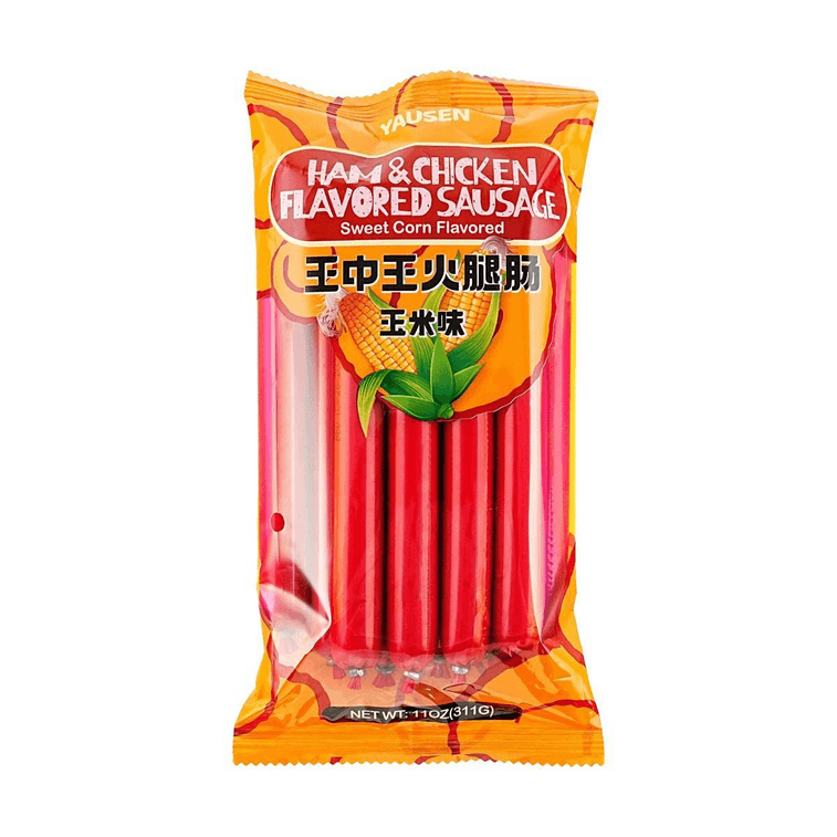 YAUSEN 王中王火腿肠 鸡肉香肠+玉米香肠 331g*6包【2种口味6包组合装】【USDA认证】【夜宵泡面搭子】 16