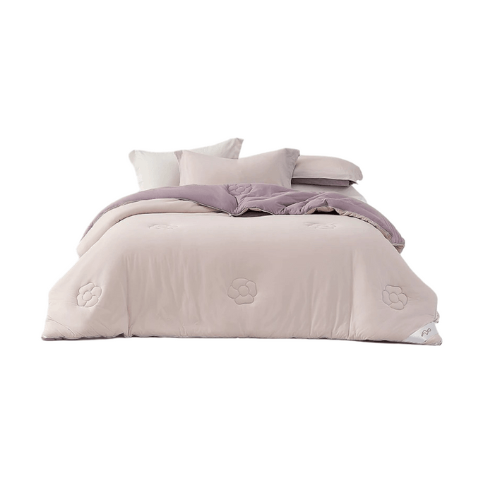 Soybean A-class Mother And Baby Knitted All-cotton Quilt Core Dormitory Winter Quilt Light Purple 150cm*210cm