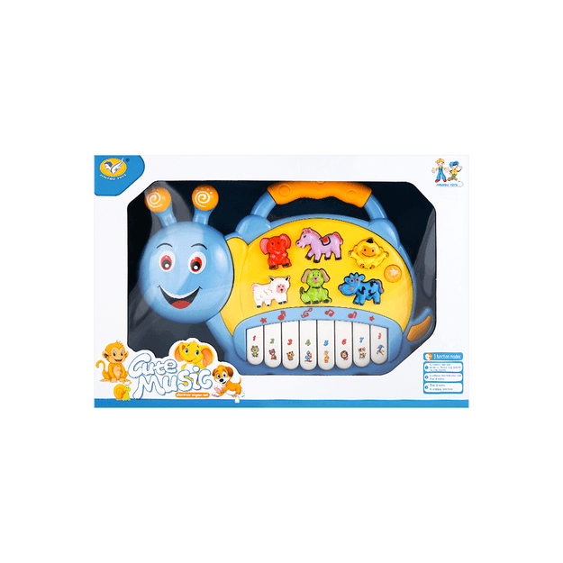 商品详情 - 儿童玩具 快乐蜗牛电子琴 蓝色 - image  0