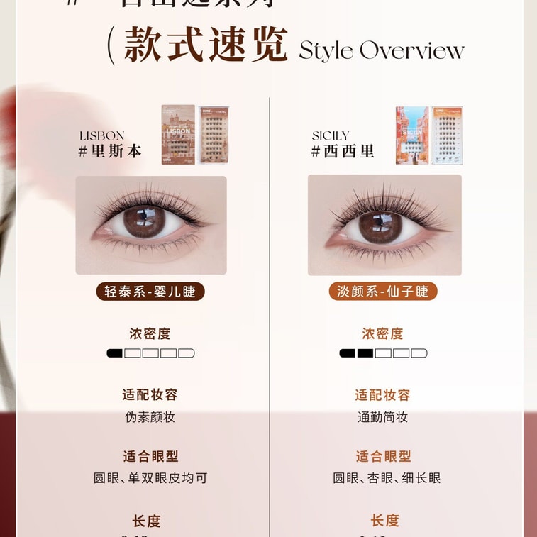 UIMO 免胶假睫毛  玫瑰骑士婴儿弯眼睫毛甜豆睫-棘  韩系亚裔空气感眼睫毛48簇/盒 【张子曦同款免胶睫 韩系空气感超自然】 3