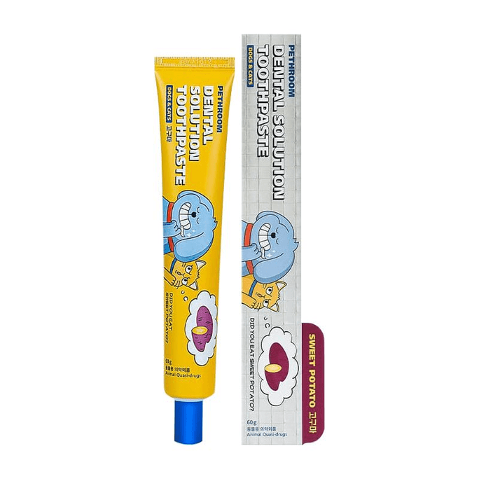 【中國直郵】 PETHROOM 寵物潔齒牙膏貓咪狗狗小型犬可食用蜜瓜味60g*1支