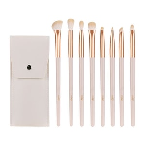 White Rose 8-piece Eyeshadow Brush Set - Soft-hair Eyelid Blending Makeup Brush for Nose Shadowing and Detailing