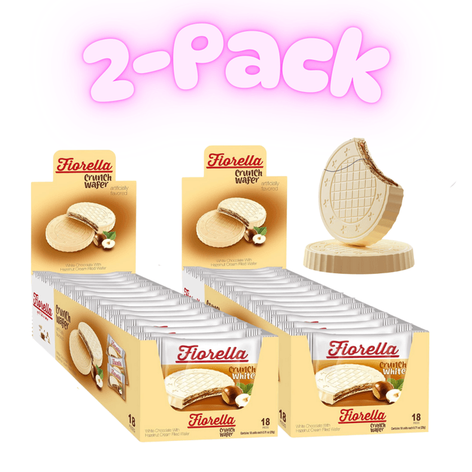 美國 Fiorella 酥脆威化餅乾(白巧克力) – 獨立包裝2 件裝(18 塊 x 2)