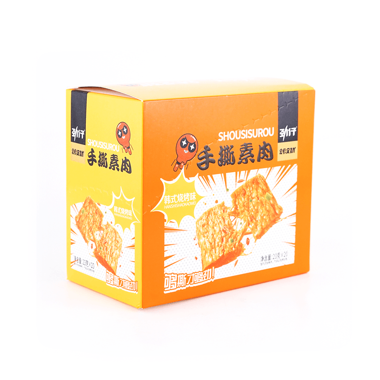劲仔 手撕素肉 韩式烧烤味 豆干辣条 20袋入 400g【新旧包装随机发】 11