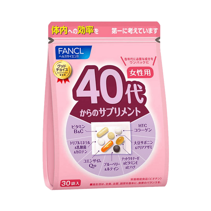 【日本直邮】日本FANCL 女性40+综合营养包 30袋入