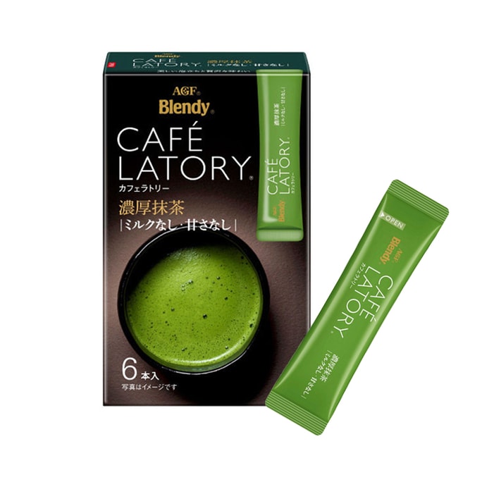 Blendy Cafe Latory Matcha Without Milk Sugar 6 Pouch Pack
