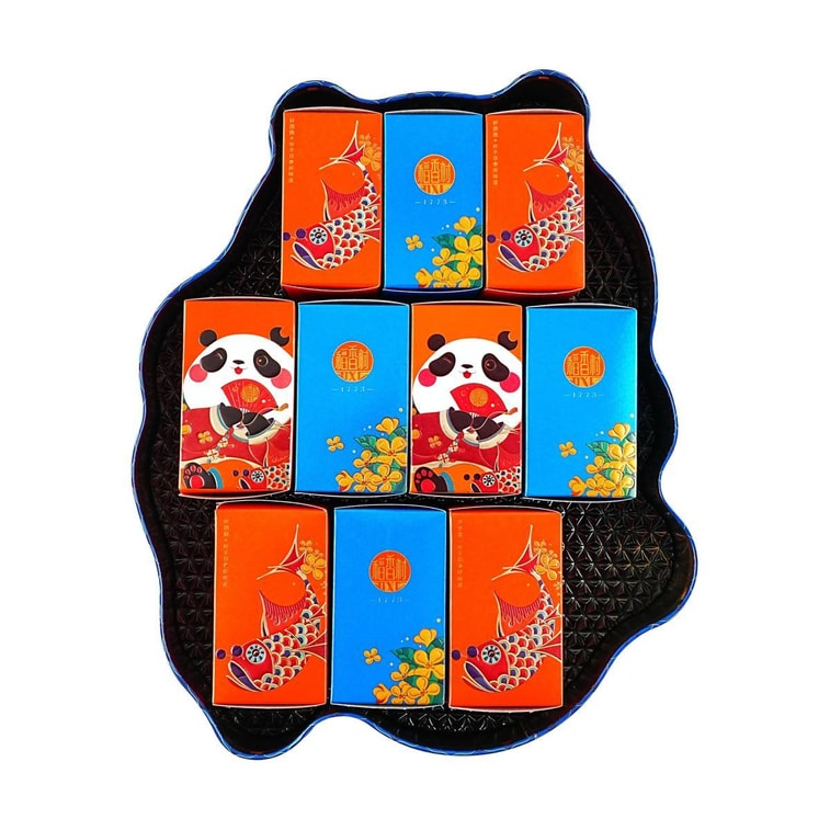 Panda Mooncake Gift Box,9 Flavor 10 Pieces 21.87 oz 16