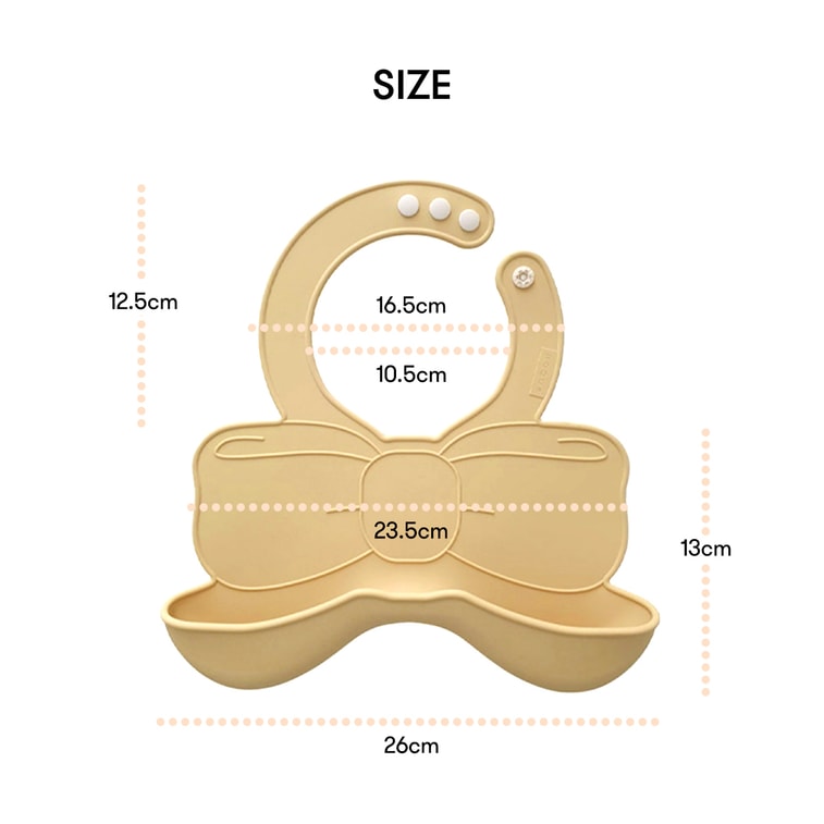 아기 실리콘 턱받이 먹는 턱받이 방수, 허니 옐로우 5