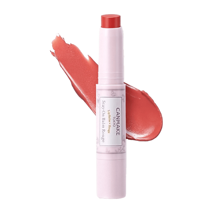 日本CANMAKE 高保湿唇膏 SPF15防晒唇部防护衣 持久精油滋润 #03 自然红 草莓果汁 元气嫩