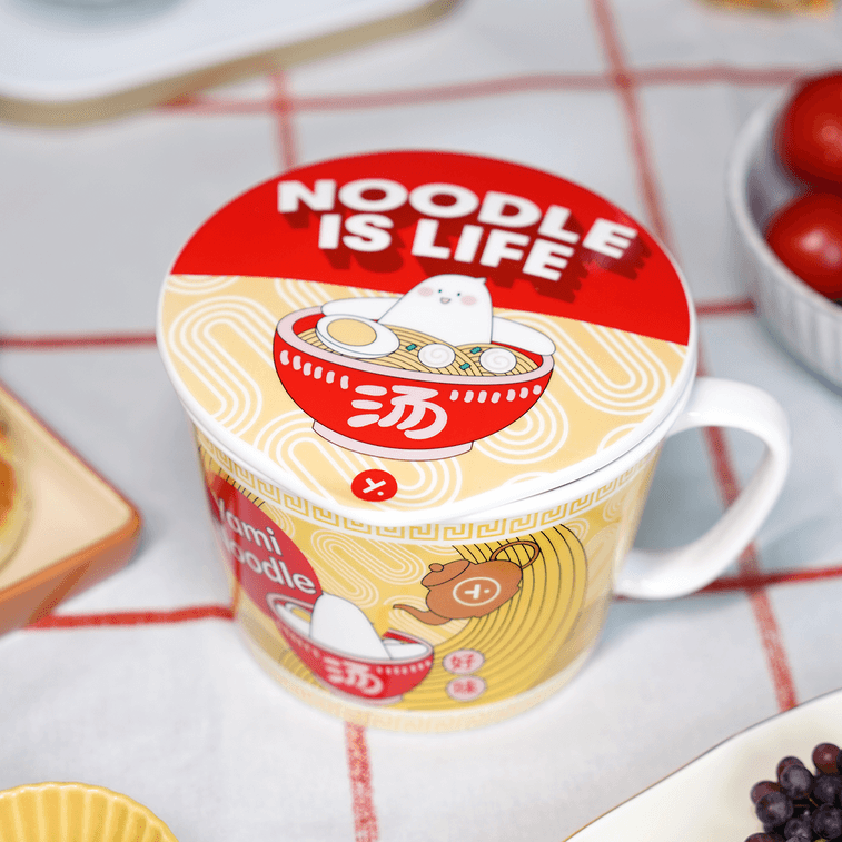 闇ラーメンボウル セラミックスープヌードルボウル 電子レンジ&オーブン対応 蓋付き 鍋に最適 1000ml 4