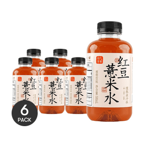 Red Bean And Coix Seed Herbal Drink, 16.91 fl oz *6【6 Packs】【0 Sugar 0 Calories 0 Fat】