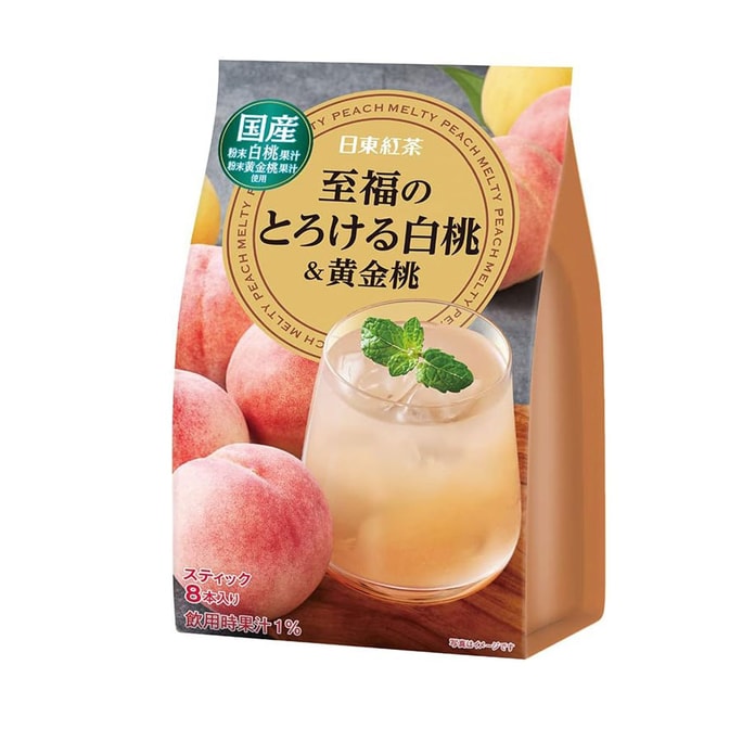 【日本からの直送】日本 日東紅茶 NITTOH TEA 白桃 黄金桃果汁ドリンク 8パック